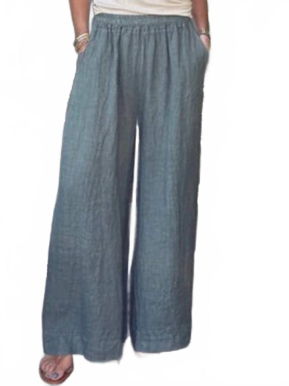 NEW BRAND BAZAR loren linen palazzo pants in army